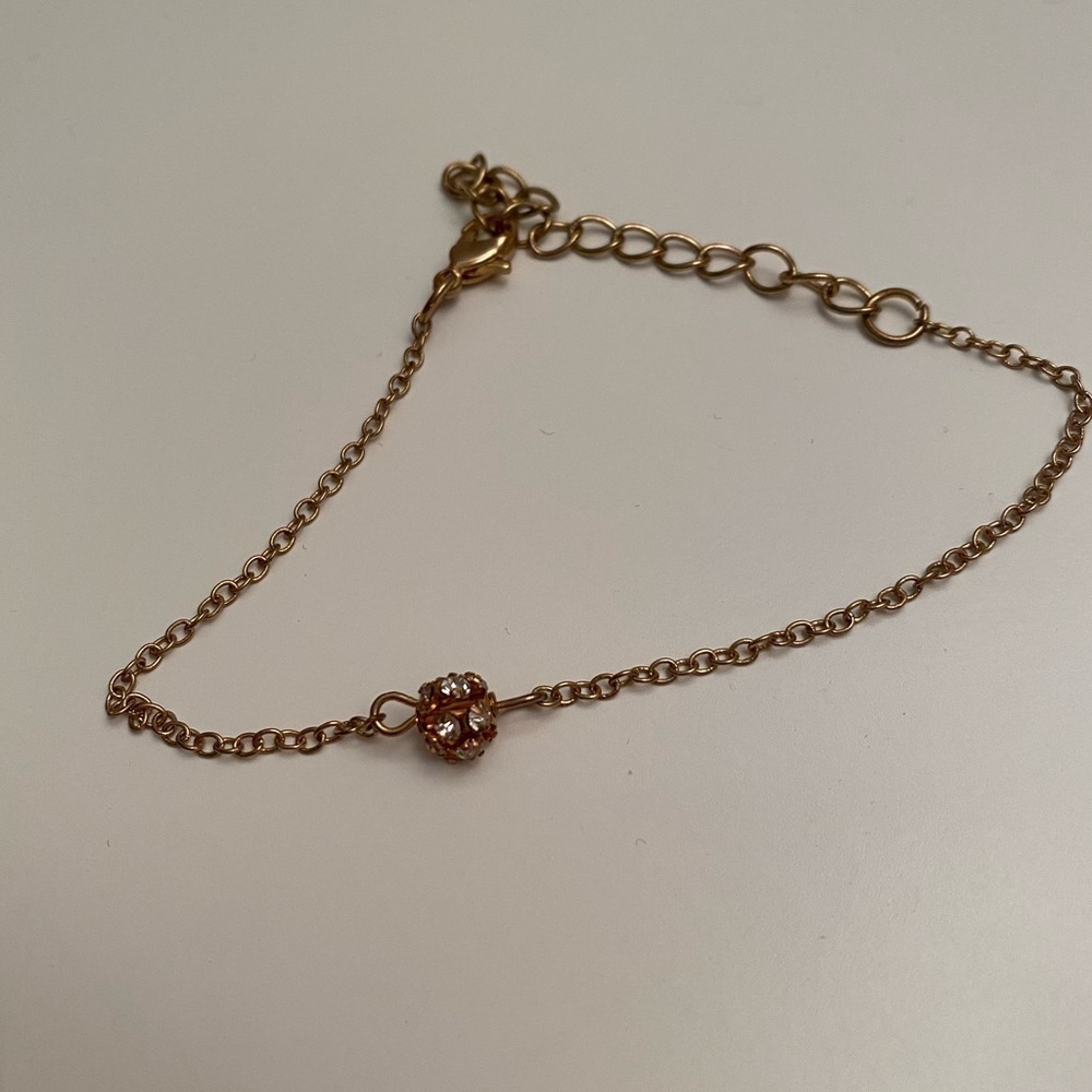 Rhinestone ball bracelet